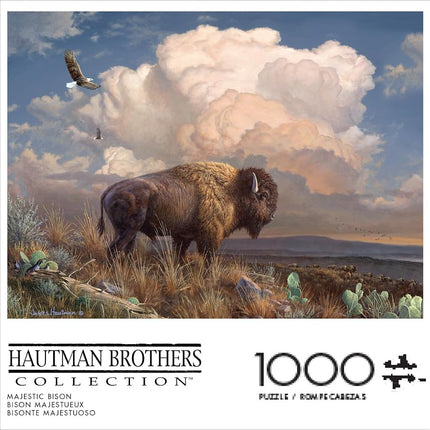 Buffalo Games - Hautman Brothers - Majestic Bison - 1000 Piece Jigsaw Puzzle for Adults Challenging Puzzle Perfect for Game Nights - Finished Puzzle Size is 26.75 x 19.75