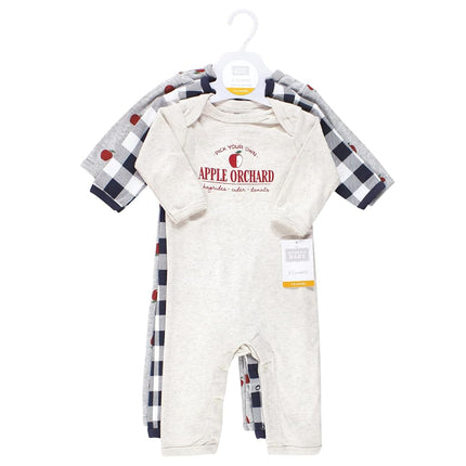 Hudson Baby baby-girls Cotton Coveralls, Apple Orchard, 6-9 Months