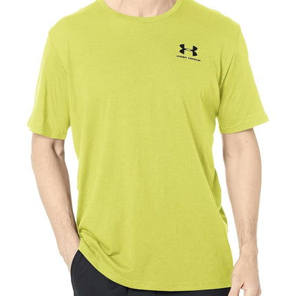 Under Armour Camiseta de manga corta para hombre Ua Sportstyle Left Chest, (743) Amarillo Lima/Negro, XS