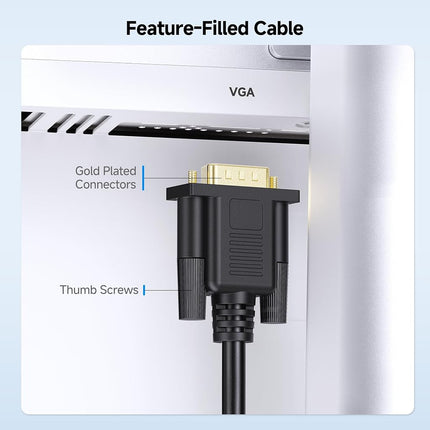 Cable Matters VGA to VGA Cable (SVGA Cable) 50 Feet (Available 3FT - 100 FT in Length)
