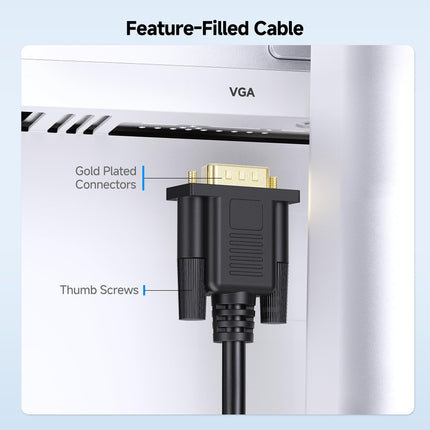 Cable VGA a VGA Cable Matters (cable SVGA) de 50 pies (disponible en longitudes de 3 a 100 pies)