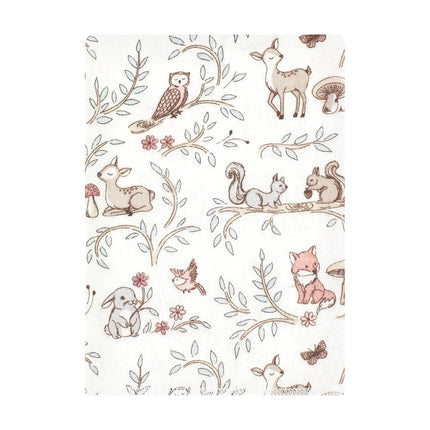 Paquete de paños de tela de franela de algodón Hudson Baby para bebé unisex, diseño de amigos del bosque para niña, talla única