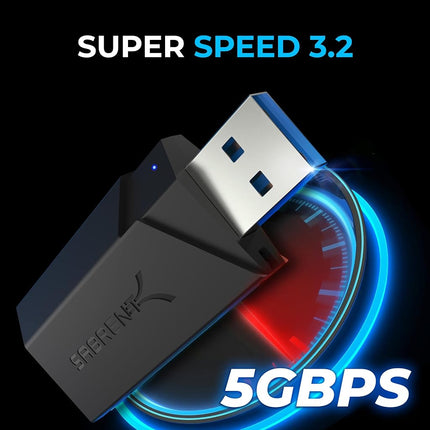 SABRENT SD, Micro SD Card Reader, USB SD Card Adapter, USB 3.2 Gen 1 to SD Memory Card Reader OTG, Support MacBook, PC, laptops, etc. (CR-UMSS)