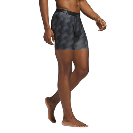 adidas Men's Microfiber Boxer Briefs (3-pack) performance Stretch Moisture-wicking Underwear, Adi Summit Onix-black/Blue Fusion/Black/3-pack, XL