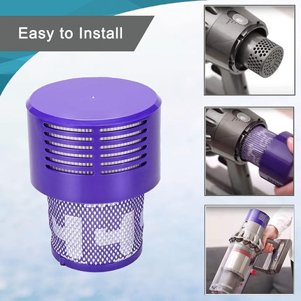 3 Pack V10 Filters Replacement Parts Compatible with Dyson V10 Cyclone Series, Cyclone V10 Absolute, Cyclone V10 Animal, V10 Total Clean, SV12, Replace Part No. 969082-01