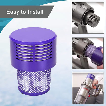 3 Pack V10 Filters Replacement Parts Compatible with Dyson V10 Cyclone Series, Cyclone V10 Absolute, Cyclone V10 Animal, V10 Total Clean, SV12, Replace Part No. 969082-01