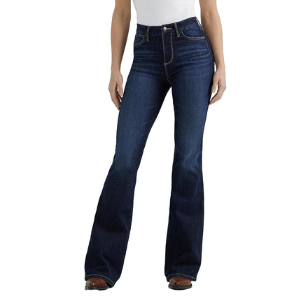 Wrangler Women's Bespoke Madilyn High Rise Flare Jeans Denim 26x30, Denim, 26W x 30L