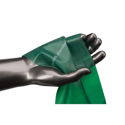 Bandes de résistance TheraBand, 1,5 m, lot de 15 bandes élastiques professionnelles en latex pour exercices du haut et du bas du corps, physiothérapie, Pilates, entraînements à domicile et rééducation, vert intense, niveau intermédiaire 1
