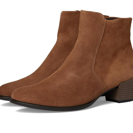ECCO Women's Dress Classic 35 Mm Zipper Low Cut Ankle Boot, Camel Nubuck, 4-4.5