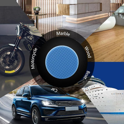 SPTA Blue Polish Pad, Buffing Polishing Pads, 3Pcs 6.5 Inch Face for 6 Inch 150mm Backing Plate Compound Buffing Sponge Pads for Car Buffer Polisher Compounding, Polishing and Waxing -FPTSS6B-3