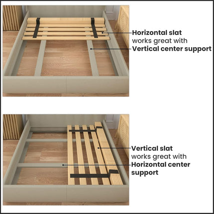 Greaton, Planche/Lattes Bunkie en Bois de Soutien de Matelas Vertical Robuste de 0,75 Pouce avec Housse, Twin XL, Gris