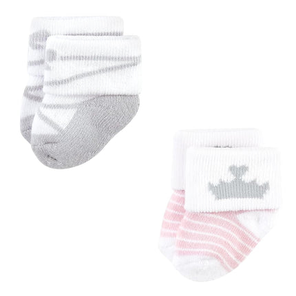 Hudson Baby Calcetines de Felpa y Algodón Rico para Recién Nacidos, Reales, 0-6 Meses