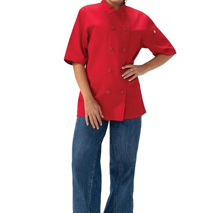 Chef Works Volnay Unisex Chef Coat, Red, XXL