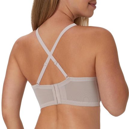 Maidenform Women's Wireless Bralette, Pure Comfort Longline, Convertible Bra, Evening Blush Bloom Lace, 40B