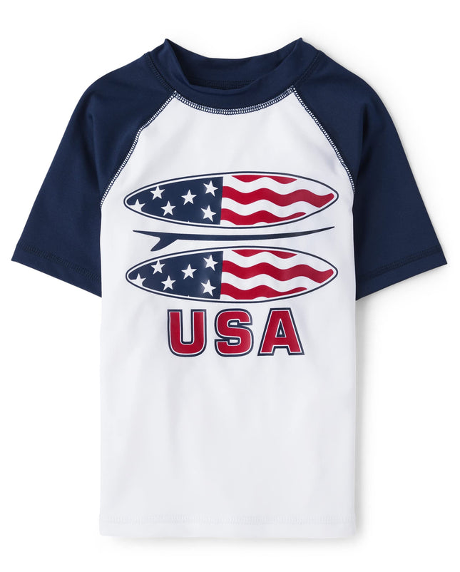 The Children's Place Boys' Short Sleeve Rashguard,