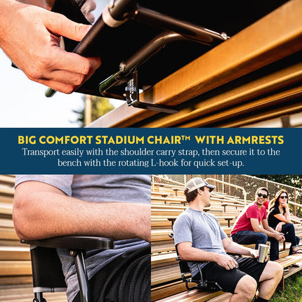 GCI Outdoor Big Comfort Stadium Chair with Armrests
