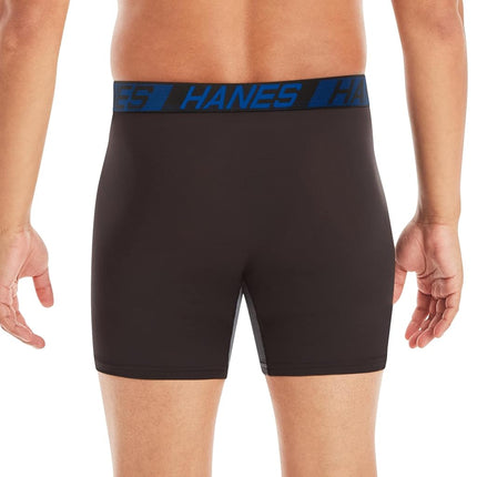 Hanes Men's X-Temp Total Support Pouch Boxer Brief, Anti-Chafing, Moisture-Wicking Underwear, Multi-Pack, Regular Leg-Marled, XL (Pack of 3)