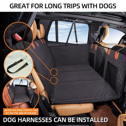 YJGF Back Seat Extender for Dogs,Dog Car Cover Bed Inflatable Camping Air Mattress,Dog Hammock Travel Bed,Non Mattress SUV Truck (Black) YJGF-1