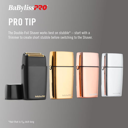 BaBylissPRO Barberology Double Foil Shaver FXX3SB FX3 Professional High-Speed Electric Shaver