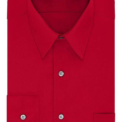 Van Heusen Men's Tall Dress Shirt Big Fit Poplin, Flame, 18.5" Neck 32"-33" Sleeve