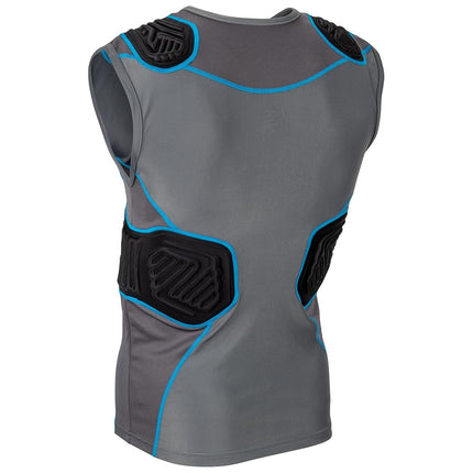 Champro Men's Bull Rush Football Compression Shirt with Integrated Pads