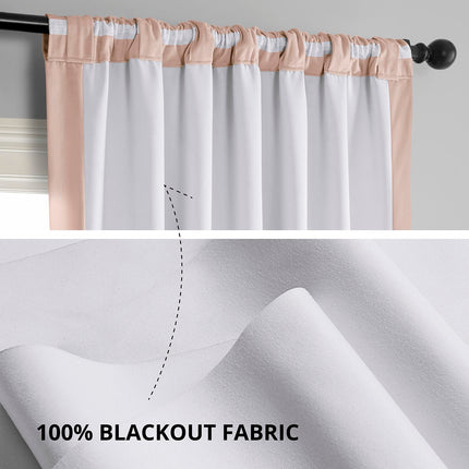 HPD Half Price Drapes Signature Velvet Thermal Blackout Curtains for Living Room 120 Inch Long (1 Panel) Rod Pocket Insulated Blackout Curtains for Bedroom Window Curtains, 50W x 120L, Rosey Dawn