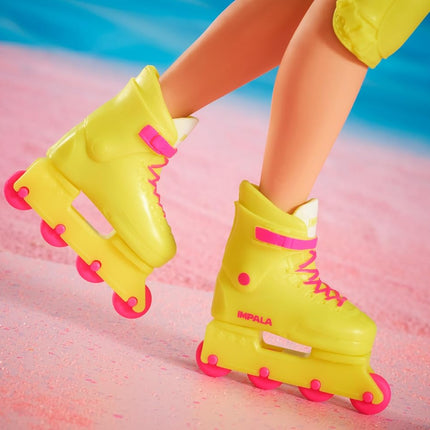 Barbie THE MOVIE , Ken Doll , inLine Skating Outfit, iconic look from the film, neon skate gear, HRF28