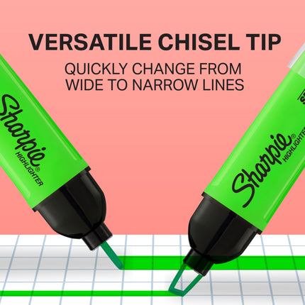 Surligneurs Sharpie Clear View Sanford - Jaune, rose, orange et vert