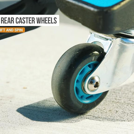 Razor PowerWing Caster Scooter for Kids Ages 6+ - Dual Inclined Casters for Drifting and Spinning, for Riders up to 143 lbs