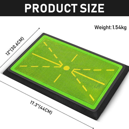 ENHUA GOLF Swing Mat,12 * 17 INCH Widen Divot Board Swing Path for Golf Training,Golf Indoor Practice Green