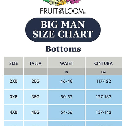 Bóxers Fruit of the Loom para hombre Ft-3p72xbm-mul-4xb, colores lisos surtidos, 4XL Plus Tall Reino Unido