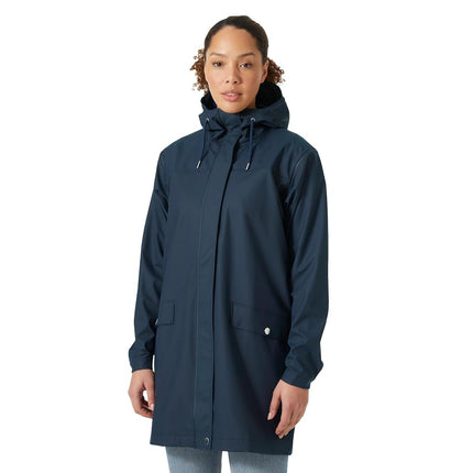 Helly Hansen Women's W Moss Rain Coat, Navy, L