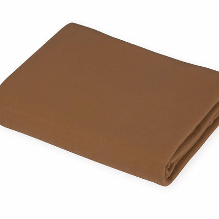 Sábana ajustable de punto de algodón 100% natural Supreme de American Baby Company para cunas estándar y colchones para niños pequeños, color chocolate, suave y transpirable, para niños y niñas, 71x132x23 (paquete de 1)