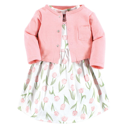 Hudson Baby Baby Girls' Cotton Dress and Cardigan 