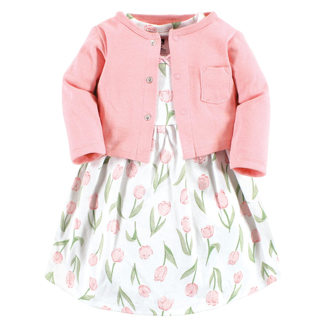 Hudson Baby Baby Girls' Cotton Dress and Cardigan 