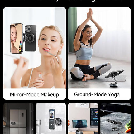 MRGLAS 2026 Upgraded Vacuum Magnetic Phone Holders for Your Car 360° Adjustable Absorption Magnetic Bracket 98LBS Magsafe Suction Cup