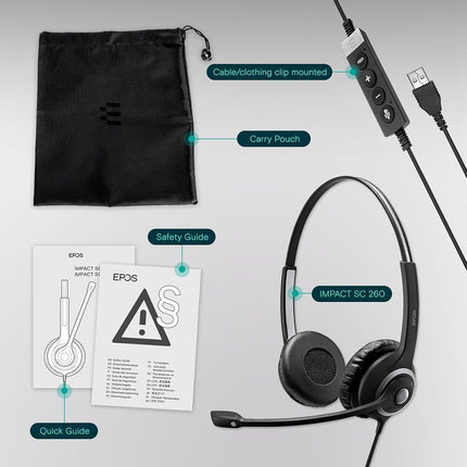Sennheiser Circle SC 260 MS II Headset, Black (506483)