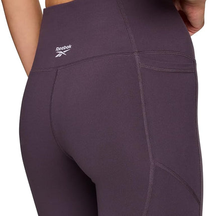Reebok Odyssey Highrise 7/8 Leggings for Women, 25-Inch Inseam, Smoky Volcano, XL