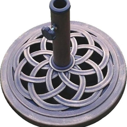 DC America UBP18181-BR 18-Inch Cast Stone Umbrella Base, Made from Rust Free Composite Materials, Bronze Powder Coated Finish