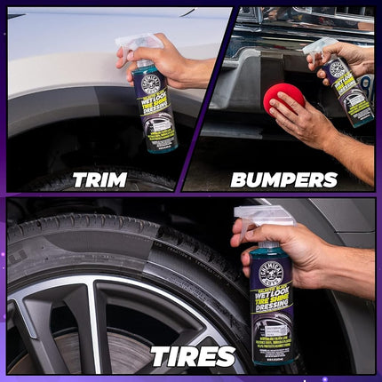Chemical Guys, Galactic Black Wet Look Tire Shine Dressing, Black, 32 oz