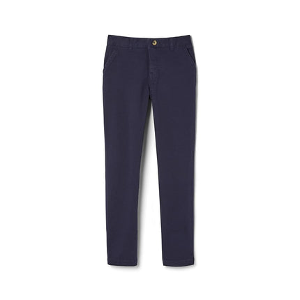 French Toast Boys' Adjustable Waist Stretch Straight Fit Chino Pant (Standard & Husky), School Uniform Navy, 18 Husky
