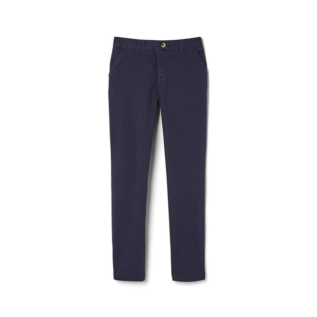 French Toast Boys' Adjustable Waist Stretch Straight Fit Chino Pant (Standard & Husky), School Uniform Navy, 18 Husky