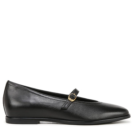 Naturalizer Women's Elina Mary Jane Flat, Black Leather, 8.5