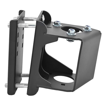 ALMULOO Soporte de Gato, Juego de Reubicación Atornillable, Compatible con Remolques de 3 Pernos y Lengüeta Estilo A-Frame, Acero Negro con Recubrimiento en Polvo, Apto para Remolques/Caravanas/Barcos