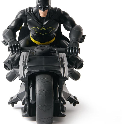 Spin Master DC Comics, Batman Stealth Remote Control Batcycle with 30cm Batman Action Figure, Super Hero Kids Toys for Boys and Girls Ages 4 and Up