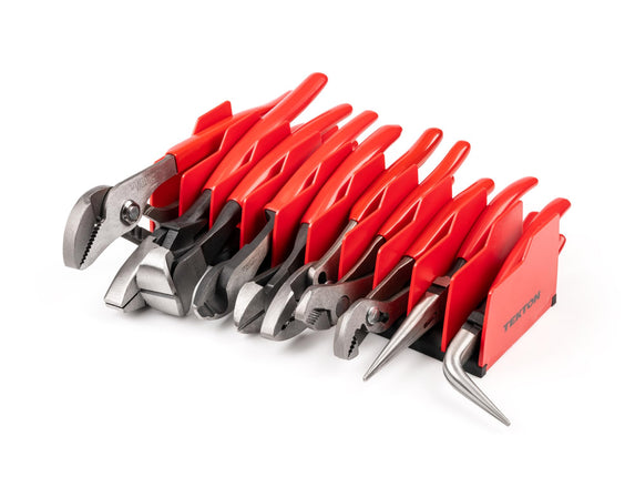 TEKTON Gripping and Cutting Pliers Set with Rack (