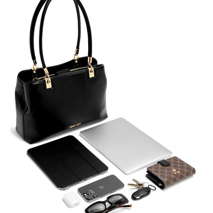 Nine West womens Donella Carryall, Black, One Size