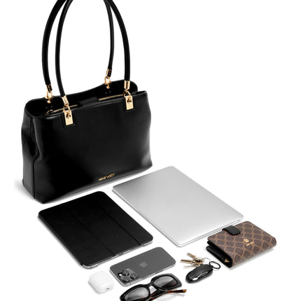 Nine West womens Donella Carryall, Black, One Size
