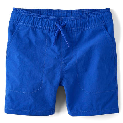 The Children's Place Boys' Quick Dry Pull on Jogger Shorts, Cool Cobalt, 14
