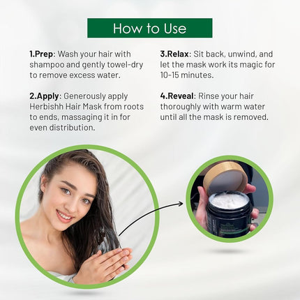 Herbishh Moroccan Argan Keratin Hair Mask for Dry Damaged Hair 800 ml